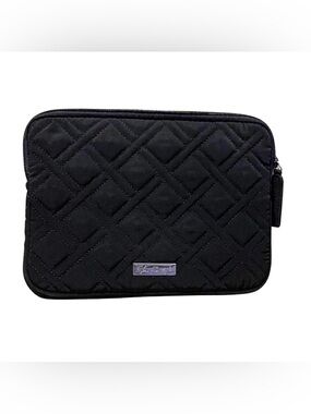 Vera Bradley Black Quilted SM Tablet Sleeve | Geometric Interior | EUC | Retired